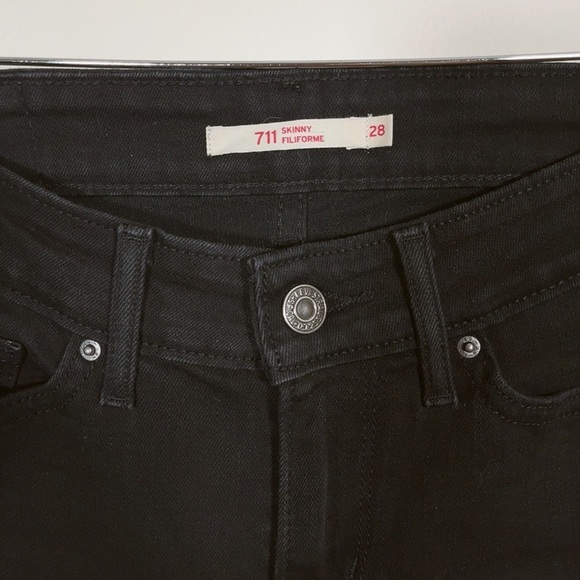 LEVI'S |  711 SKINNY BLACK JEANS - Picture 6 of 16